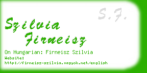 szilvia firneisz business card